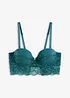 Balconette-BH med avtagbara axelband och blommönstrad spets, bonprix