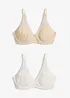 BH med bygel och mesh (2-pack), bonprix