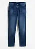 Fodrade jeans i boyfriendmodell med mjuk insida Mid Waist, bonprix