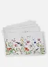 Bordstablett med blomtryck (4-pack), bonprix