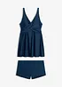 Lång tankini (2 delar) med V-ringning, bonprix