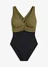 Baddräkt med V-ringning och lätt formande effekt, bonprix