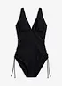 Baddräkt med snörning och lätt formande effekt, bonprix