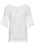 Tunika med spets i mjuk viskos, bonprix
