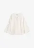 Blus i bomull med vida ärmar, bonprix
