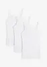 Linne med smala axelband, av bomull (3-pack), bonprix