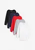 Lång topp med rund halsringning (5-pack), bonprix