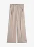 Kritstrecksrandig byxa med vida ben, bonprix