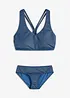 Bikini med BH-topp (2 delar) och jeanslook, bonprix
