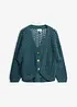 Hålmönstrad cardigan i bomull, bonprix