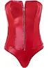 Korsett och stringtrosa i skinnimitation (2 delar), bonprix