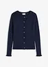 Hålmönstrad cardigan i bomullsmix, bonprix