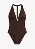 Baddräkt med djup V-ringning, bonprix