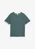 T-shirt av slubbgarn med 2-i-1-look, bonprix