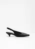 Slingbackpumps i skinn, bonprix
