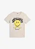 T-shirt med smileymotiv, av bomull, SmileyWorld