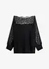 Off shoulder-tröja med spets, bonprix