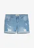 Jeansshorts Mid Waist med destroyed-effekter, bonprix