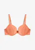 BH med formpressade kupor och bygel, med ekologisk bomull och spets, bonprix