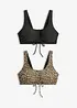 BH-bikinitopp med knytband (2-pack), bonprix