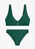 Bikini med BH-topp med prydnadsknappar (2 delar), bonprix