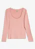 Långärmad topp i mjuk viskosmix, bonprix