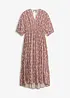Mellanlång klänning i följsam viskos, bonprix