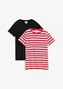 T-shirt med rund halsringning (2-pack), bonprix