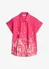 Oversized, kortärmad blus i bomullspoplin, bonprix