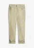 Twillbyxa med broderi, bonprix