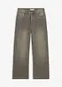 Wide Leg Jeans High Waist, cropped, bonprix