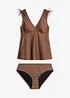 Tankini i glittrande material (2 delar), bonprix