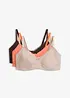BH i bomull utan bygel  (3-pack), bonprix
