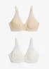 BH med bygel och mesh (2-pack), bonprix