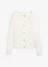 Kort hålmönstrad cardigan, bonprix
