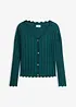 Kort hålmönstrad cardigan, bonprix