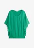Chiffongblus med linne, bonprix