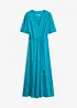 Mellanlång klänning i viskospiké med knytskärp (2 delar), bonprix