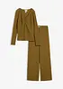 Topp och byxa (2 delar) av mjuk kräpp, bonprix