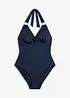 Baddräkt med halterneck och ringdetalj, bonprix