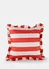 Prydnadskudde med ränder och kruskanter, bonprix