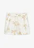 Linneshorts med broderi, bonprix