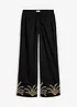 Palazzobyxa med broderi, bonprix