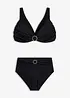 Bikini med BH-topp och ringdetaljer (2 delar), bonprix