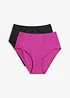 Bikinibyxa med hög midja (2-pack), bonprix