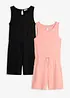 Jerseyjumpsuit i bomull (2-pack), bonprix