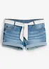 Stretchiga jeansshorts med skärp, bonprix