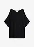Cold shoulder-topp i viskos, bonprix