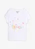 T-shirt med blomtryck, bonprix