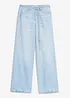 Wide Leg Jeans, Mid Waist, med knytskärp, bonprix